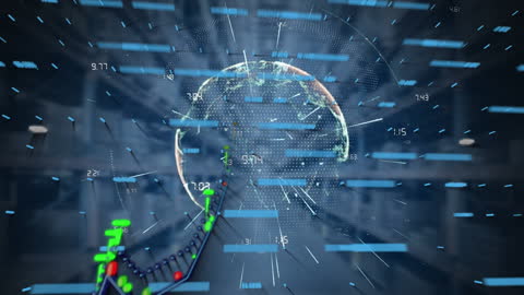 Global Financial Network with Animated Data and Graphs