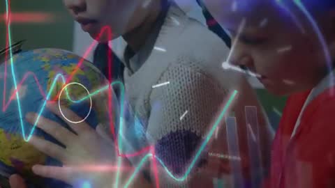 Girls Interacting with Global Data Through Technology