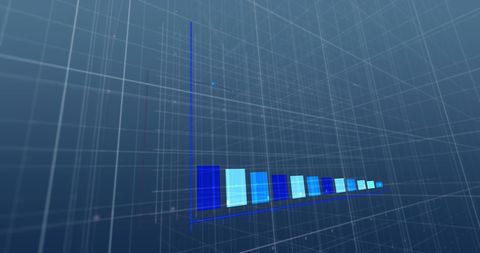 Visualizing Financial Data with Abstract Blue Bar Graph - Download Free Stock Images Pikwizard.com
