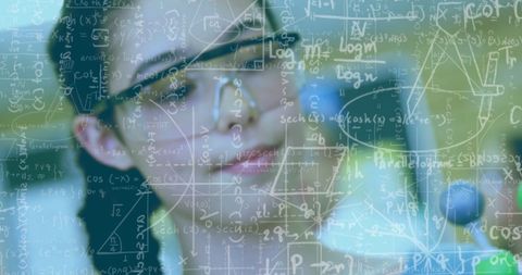 Scientist Working in Laboratory with Digital Overlay of Maths Equations - Download Free Stock Images Pikwizard.com