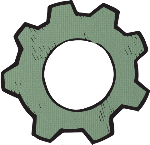 Dark Green Gear Illustration on Transparent Background for Connection Theme - Download Free Stock Videos Pikwizard.com