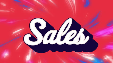 Dynamic Sales Animation with Vibrant Light Trails