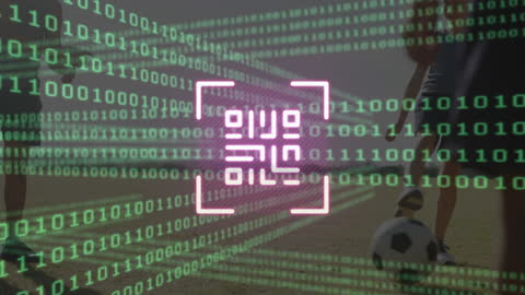 Digital Circuitry Overlay on Soccer Field with Binary Codes