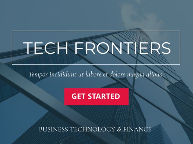 Modern Skyscraper for Tech and Finance with Get Started Button - Download Free Stock Templates Pikwizard.com