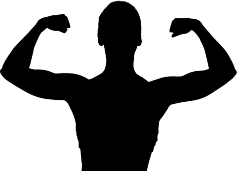 Dynamic woman silhouette in action on transparent background