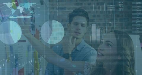 Team Brainstorming with Data in Modern Office