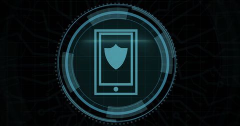 Digital Security Icon with Shield on Mobile Device - Download Free Stock Images Pikwizard.com