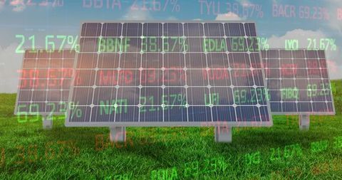 Renewable Energy Concept with Financial Growth Overlay