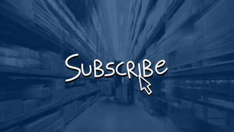 Subscribe Button Overlaying Warehouse with Forklift