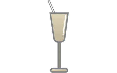 Transparent Champagne Flute Icon with Straw Vector Illustration - Download Free Stock Videos Pikwizard.com