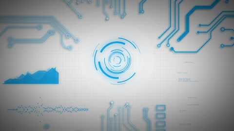 Futuristic Data Visualization Interface with Scanning Elements