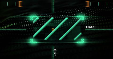 Futuristic Digital Interface with Green Bars and Binary Code - Download Free Stock Images Pikwizard.com