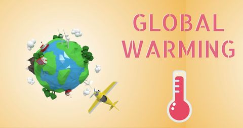 Global Warming Awareness Concept with 3D Earth and Icons - Download Free Stock Images Pikwizard.com
