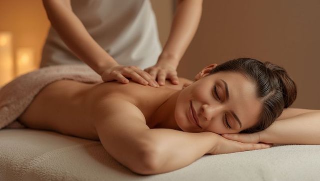 Relaxing Back Massage with Peaceful Ambiance