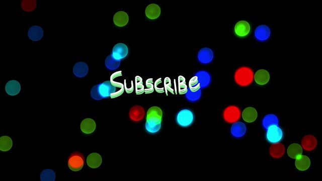 This vibrant subscribe text animation is perfect for enhancing videos, YouTube channels, and digital content. Eye-catching bokeh lights add a modern touch ideal for creating call-to-action prompts on social media platforms.