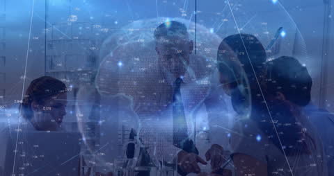 Diverse Business Team Analyzing Global Digital Data