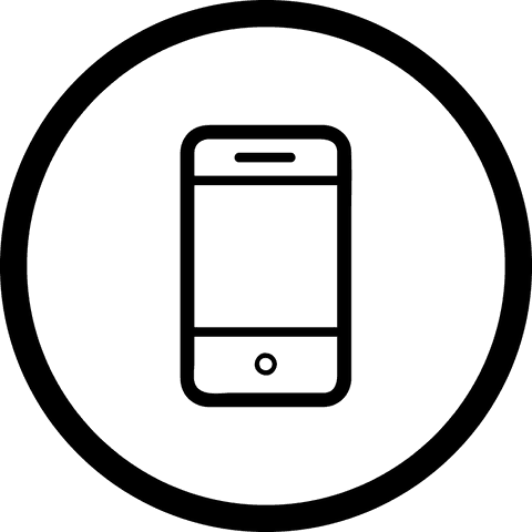 black circle with smartphone on transparent background - Download Free Stock Videos Pikwizard.com