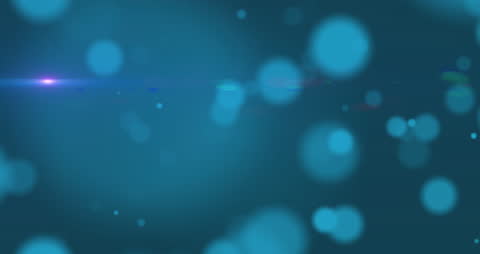 Abstract Blurry Blue Bokeh Light Spots Floating