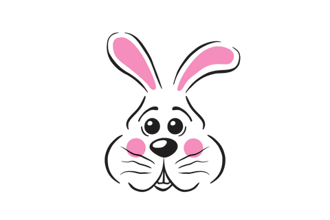 cutesy pink easter bunny drawing on transparent background - Download Free Stock Videos Pikwizard.com