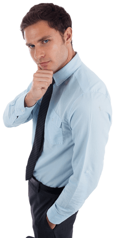 Transparent Concept Drama Thoughtful Businessman