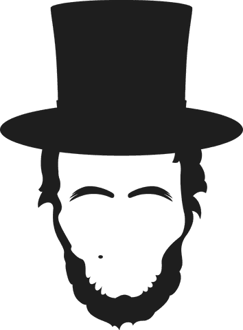 abraham lincoln silhouette with top hat on transparent background - Download Free Stock Videos Pikwizard.com