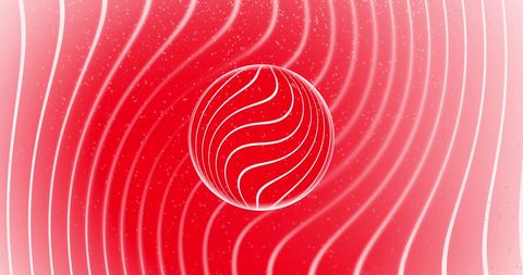 Festive Christmas Bauble on Snowy Red Background