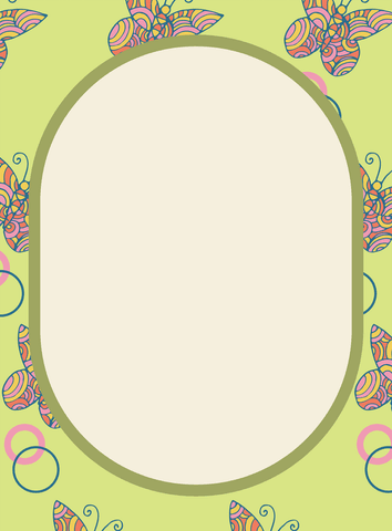 butterfly pattern frame with bold border on transparent background - Download Free Stock Videos Pikwizard.com