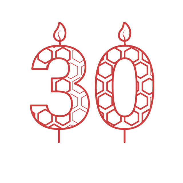 30 Birthday Candles Transparent Background Red Design Pattern - Download Free Stock Videos Pikwizard.com