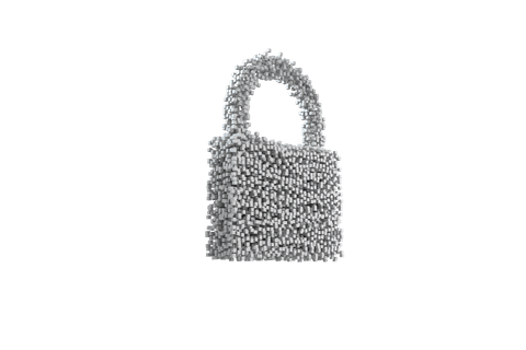 Transparent digital padlock symbol vector illustration