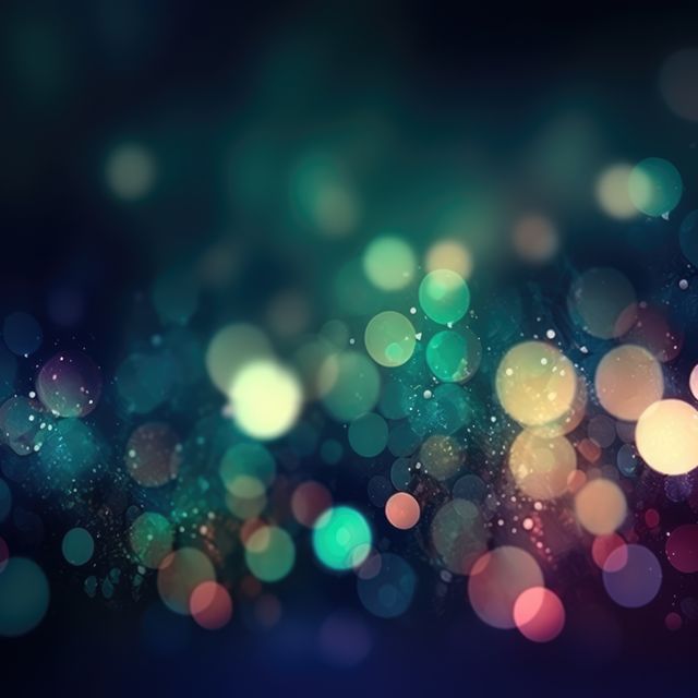 Abstract colorful bokeh light background with sparkling highlights creates a dreamy and festive atmosphere. This vibrant and glowing design can be used for holiday cards, event invitations, party flyers, or artistic wallpaper. Ideal for adding a touch of elegance to web designs, presentations, or social media posts.