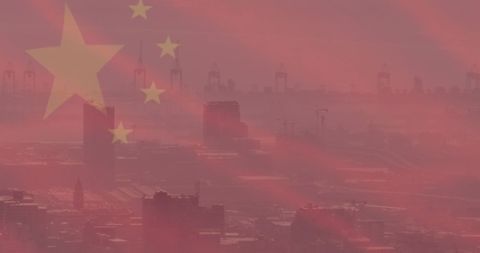 Chinese Flag Overlaid on Urban Cityscape Symbolizing Economy - Download Free Stock Images Pikwizard.com