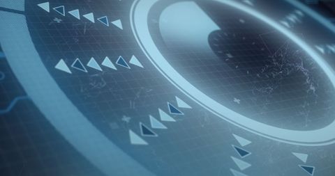 Digital Holographic Interface with Arrows and Sonar Elements - Download Free Stock Images Pikwizard.com