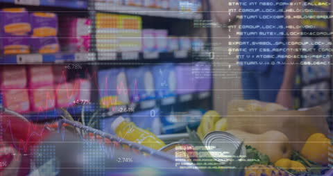 Digital Data Overlay on Supermarket Shopping