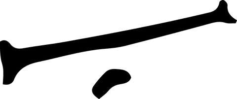 Transparent illustration of black shape with stain design