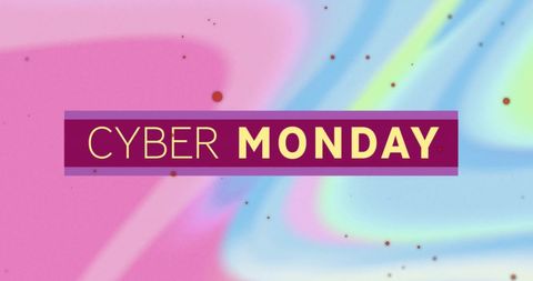 Cyber Monday Sale Announcement on Vibrant Abstract Background - Download Free Stock Images Pikwizard.com