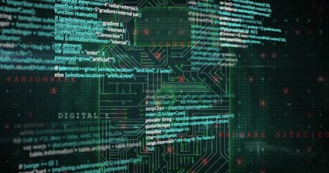 Digital Data Processing Over Computer Servers with Code Overlay - Download Free Stock Images Pikwizard.com