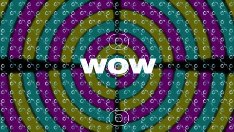 Dynamic Abstract Animation with Moving Shapes and Wow Text