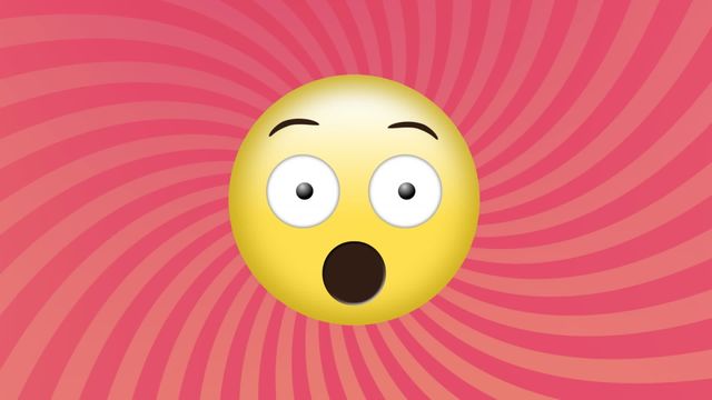 Surprised face emoji placed on a swirled pink background captures a strong expression of shock or amazement. Ideal for social media graphics, online communication tools, or digital marketing campaigns emphasizing surprise, excitement, or impactful messaging. Engaging element for apps, memes, and entertainment content.