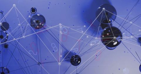 Abstract Global Connections on Lavish Blue Background - Download Free Stock Images Pikwizard.com