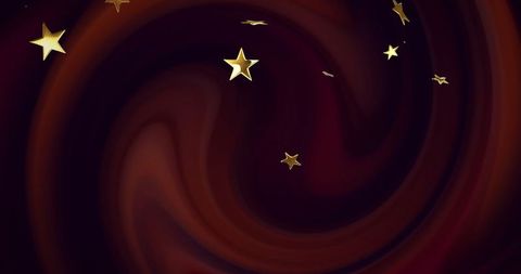 Swirling Stars on Dark Abstract Red Background