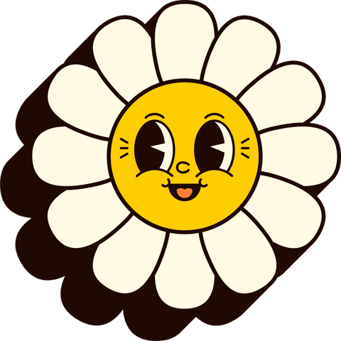 Transparent Cartoon Daisy with Cheerful Face - Download Free Stock Videos Pikwizard.com