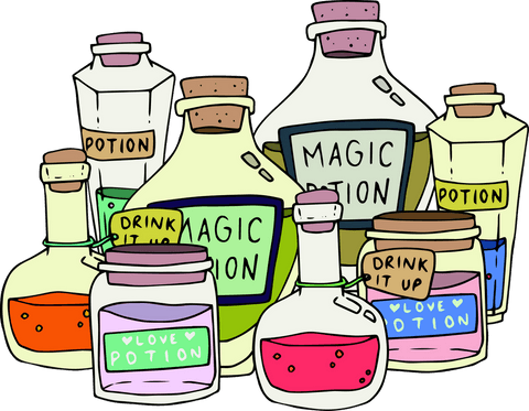 colorful magic potions with clear background illustration - Download Free Stock Videos Pikwizard.com