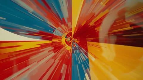 Colorful Radial Burst with Dynamic Geometric Patterns