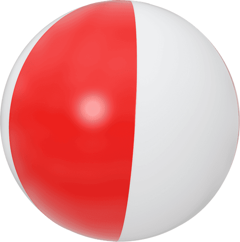 Glossy Red and White Inflatable Beach Ball Transparent - Download Free Stock Videos Pikwizard.com