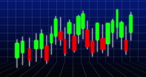 Dynamic Financial Graph with Green and Red Candles - Download Free Stock Images Pikwizard.com