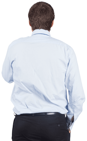 back view of caucasian businessman on transparent background - Download Free Stock Videos Pikwizard.com