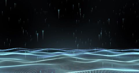 Futuristic Digital Grid with Glowing Blue Wave Effect - Download Free Stock Images Pikwizard.com