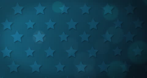 Pulsating Star Pattern Background on Blue Screen