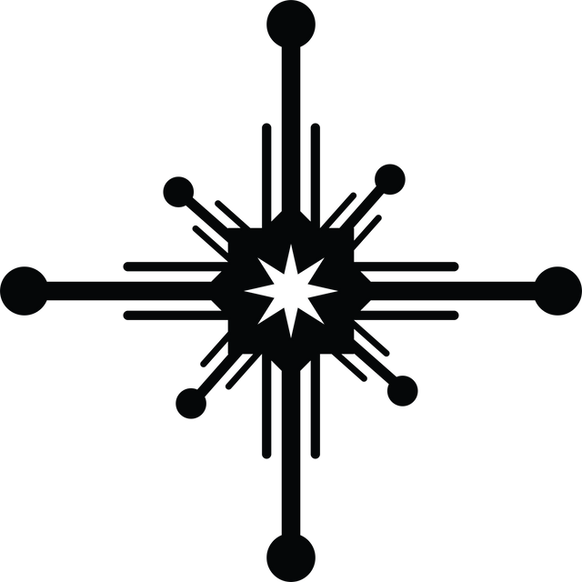 Black Snowflake with Star on Transparent Background, Winter Vector Illustration - Download Free Stock Videos Pikwizard.com