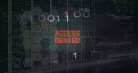 Access Denied Digital Security Warning Screen - Download Free Stock Images Pikwizard.com